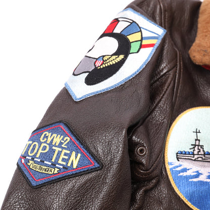 Cockpit USA Movie Hero Top Gun Navy G-1 Leather Jacket