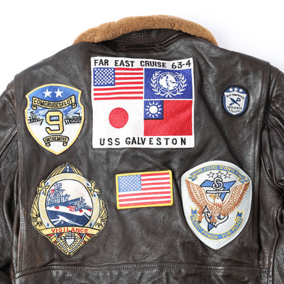 Cockpit USA Movie Hero Top Gun Navy G-1 Leather Jacket