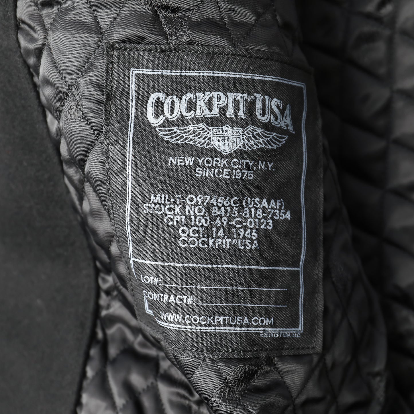 Cockpit USA Top Gun Stealth Varsity Leather Jacket