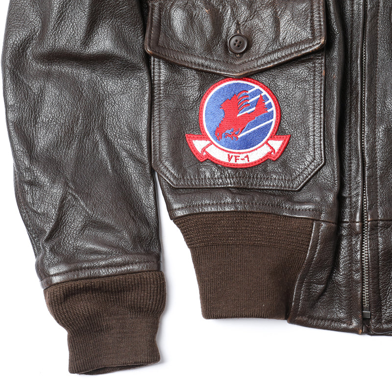 Cockpit USA Movie Hero Top Gun Navy G-1 Leather Jacket