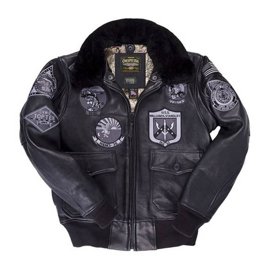 Cockpit USA Mike B Stealth Top Gun Leather Jacket (7103060607160)