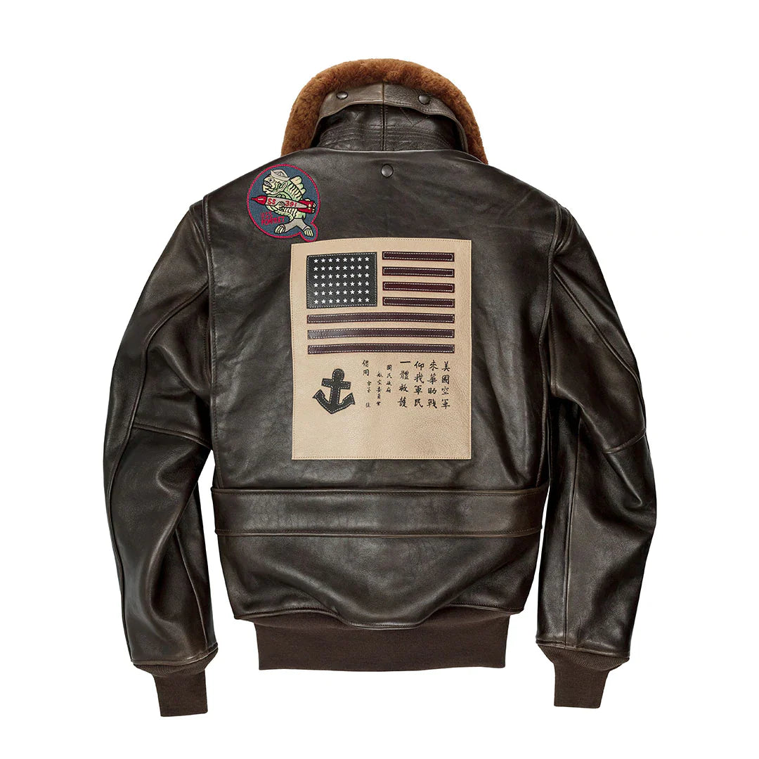 Cockpit USA Top Gun Navy G-1 Leather Jacket (7103060115640)