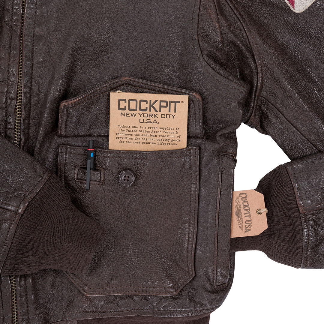 Cockpit USA USS Ticonderoga G-1 Goatskin Jacket