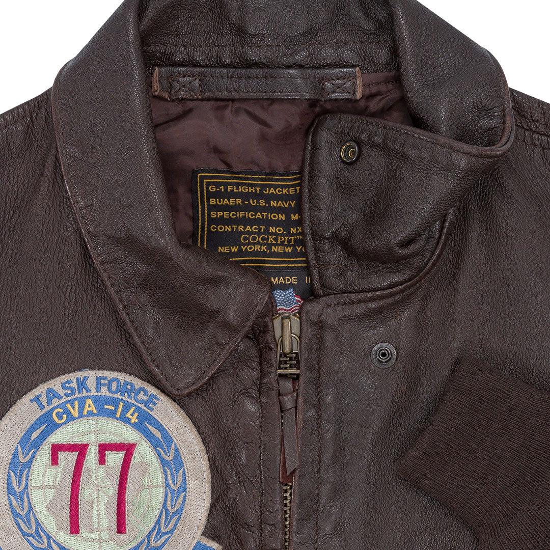 Cockpit USA USS Ticonderoga G-1 Goatskin Jacket