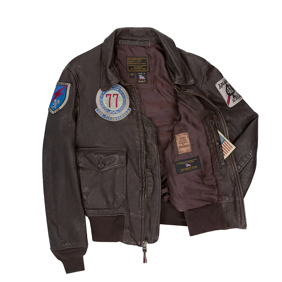 Cockpit USA USS Ticonderoga G-1 Goatskin Jacket