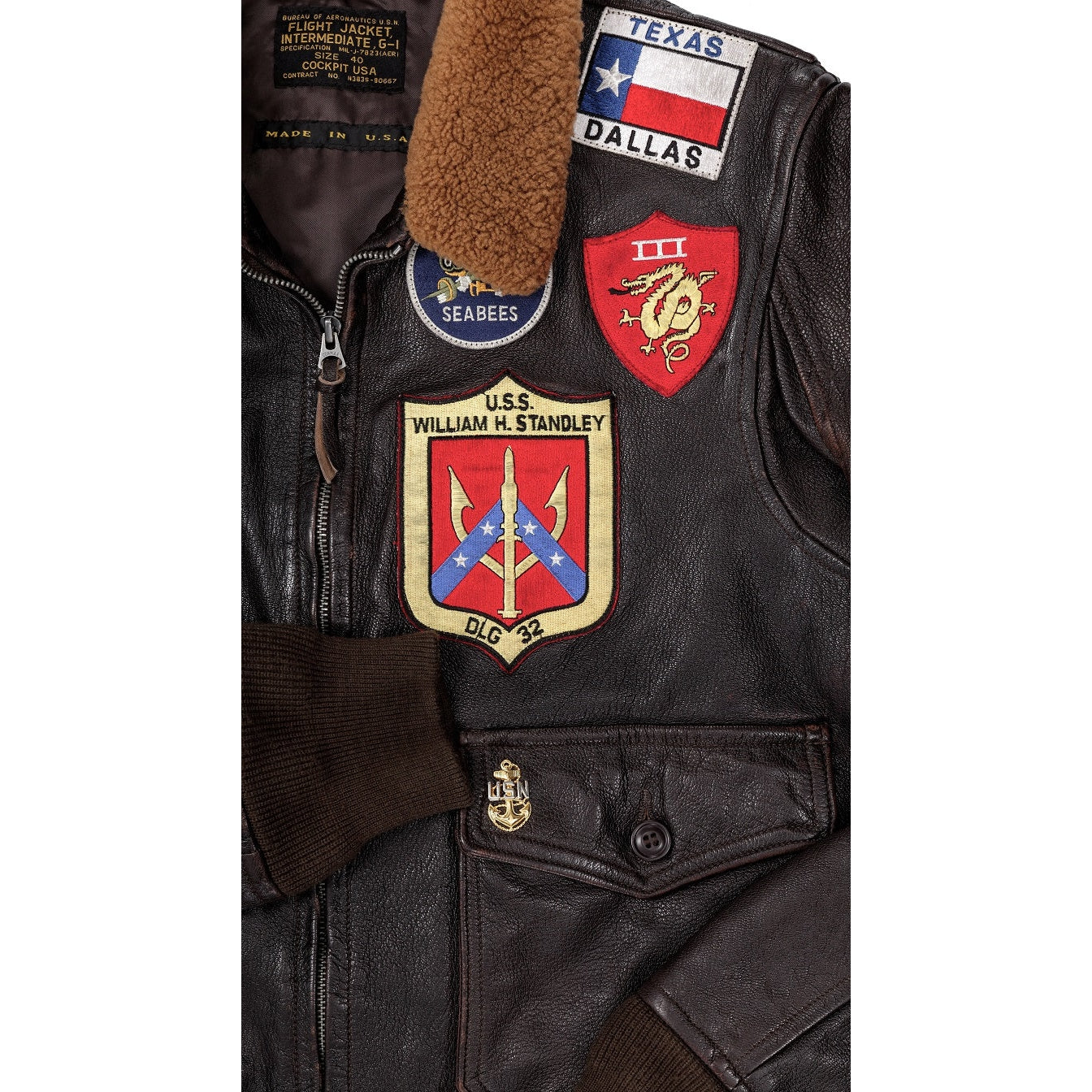 Cockpit USA Movie Hero Top Gun II Navy G-1 Leather Jacket