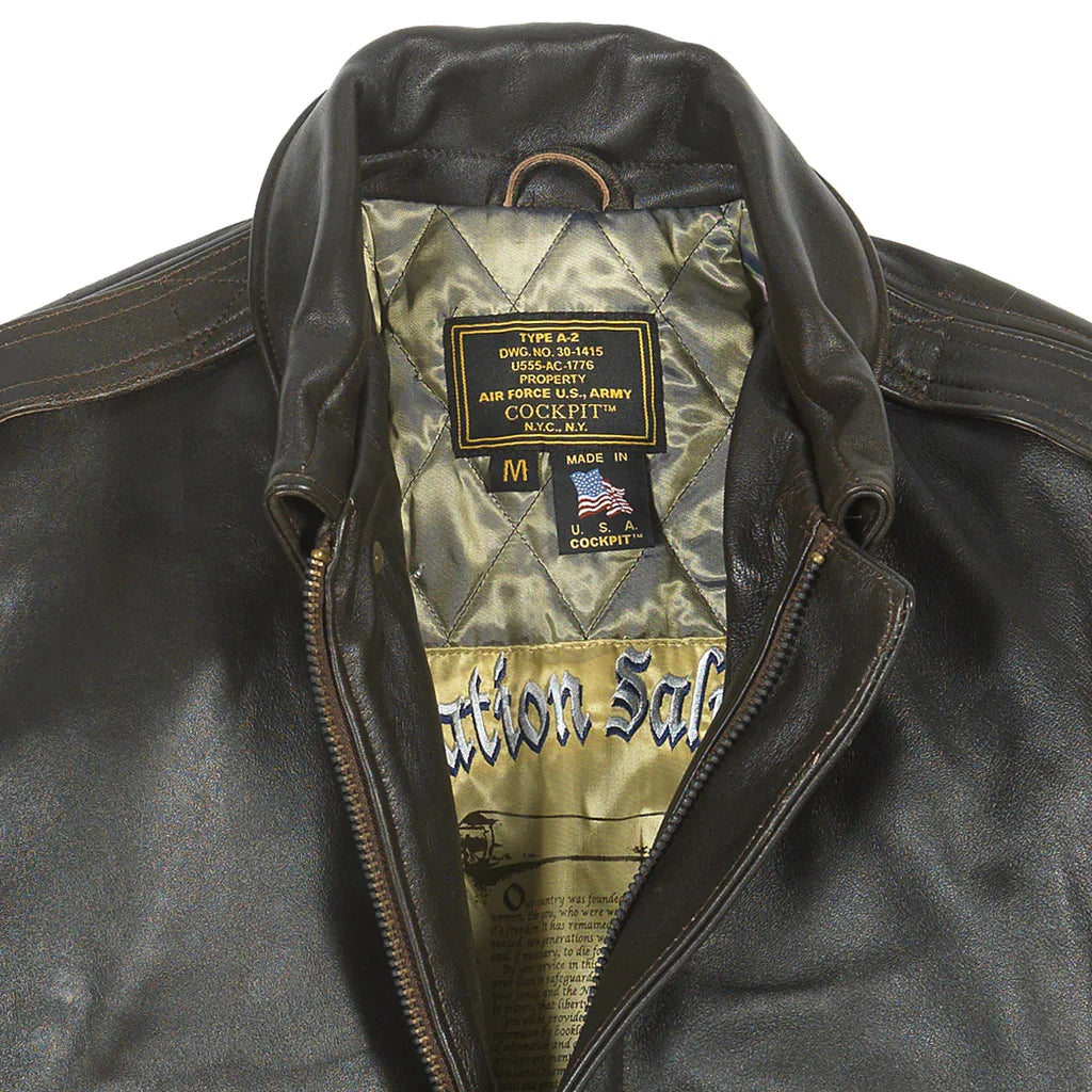 Cockpit USA A-2 Antique Lambskin Long Jacket