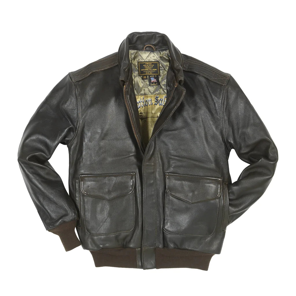 Cockpit USA A-2 Antique Lambskin Long Jacket