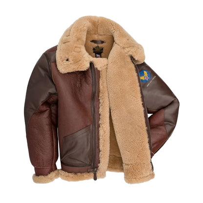 Cockpit USA 1941 Pearl Harbor B-3 Sheepskin Bomber Jacket