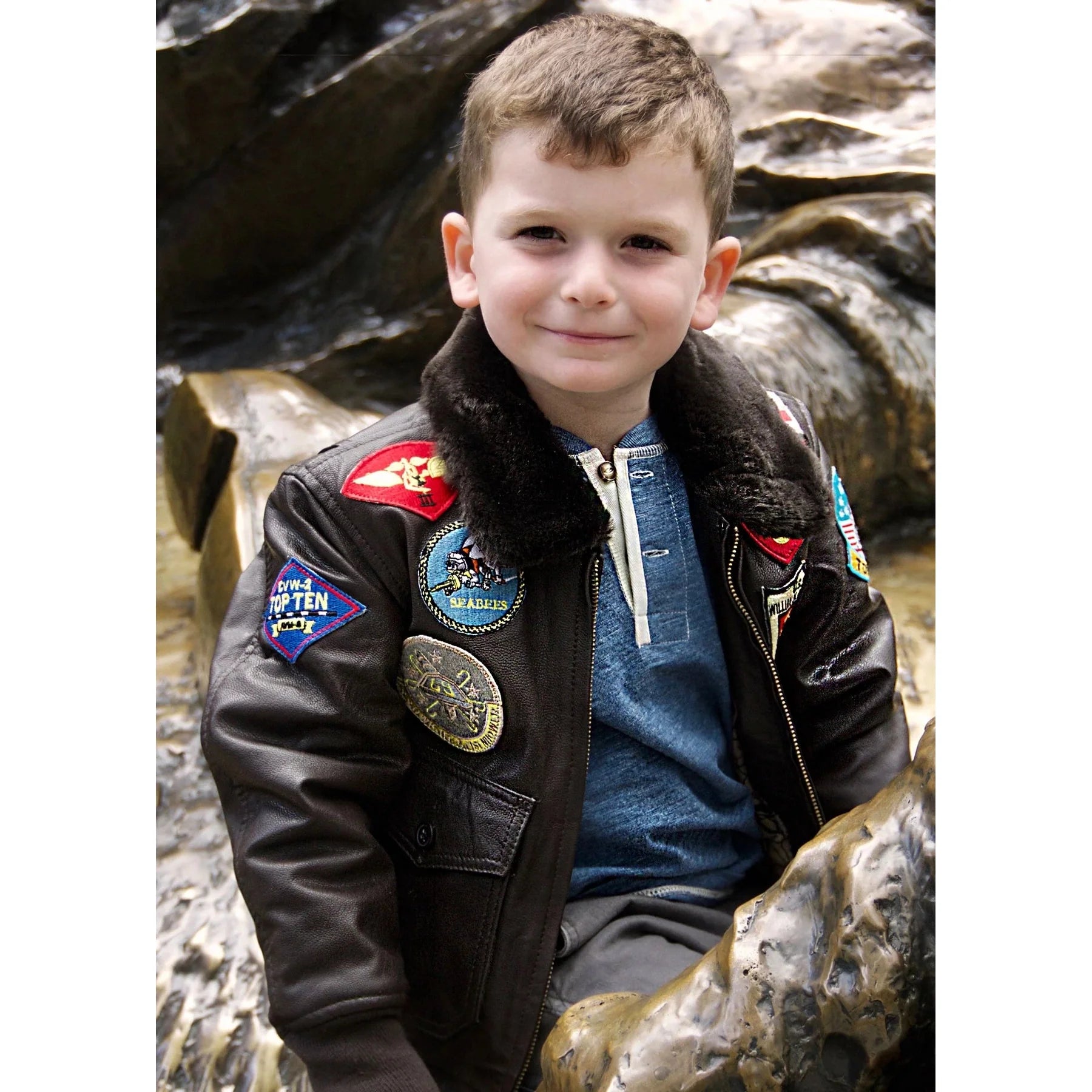 Pre-Order: Cockpit USA Kids Top Gun G-1 Leather Jacket (7103059624120)