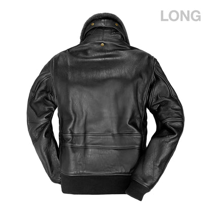 Cockpit USA US Navy G-1 Lambskin Flight Long Jacket