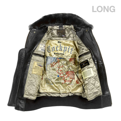 Cockpit USA US Navy G-1 Lambskin Flight Long Jacket