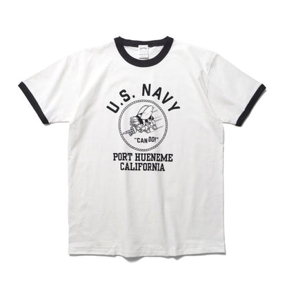 Houston Printed Ringer US Navy Tee