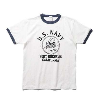 Houston Printed Ringer US Navy Tee