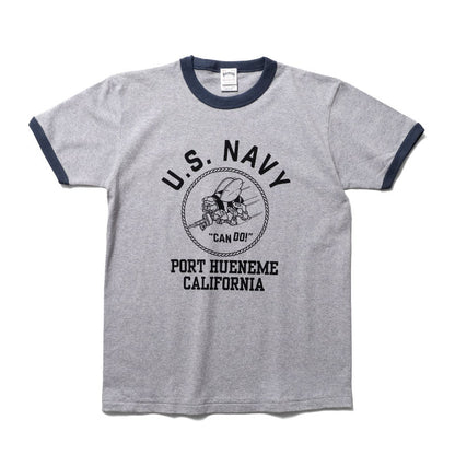 Houston Printed Ringer US Navy Tee