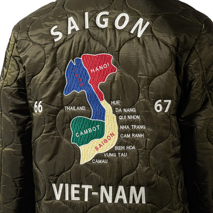 Houston Vietnam Map Quilting Jacket